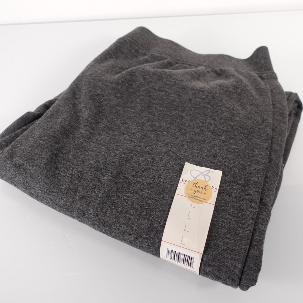 Bobbie Brooks Women’s Pull-on Sweatpants Straight Leg Dark Gray Size Large NWT